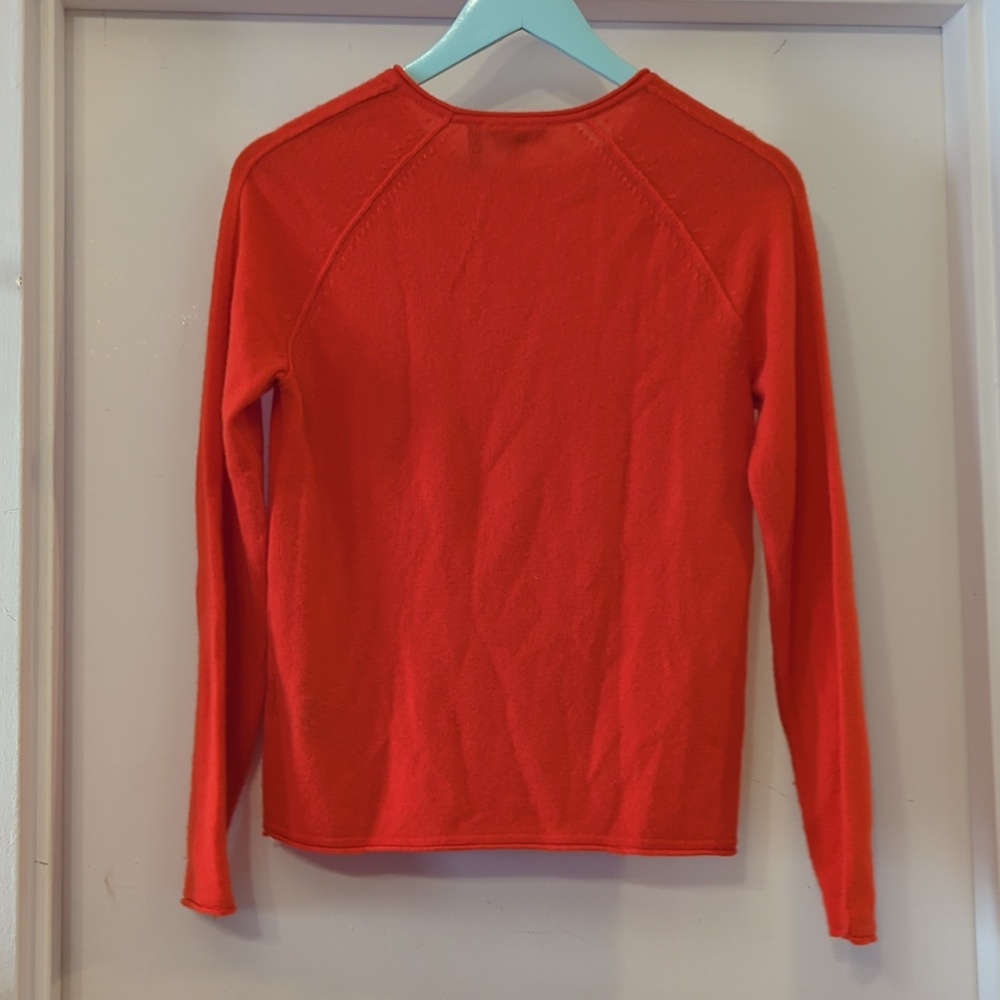 Theory 100% Cashmere Crewneck Sweater S Orange - Picture 7 of 7